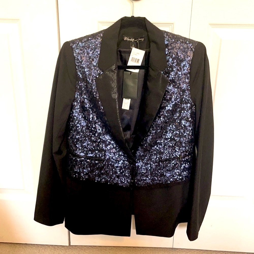 Elizabeth and James sequin “disco” blazer jacket size 2 - Picture 1 of 10